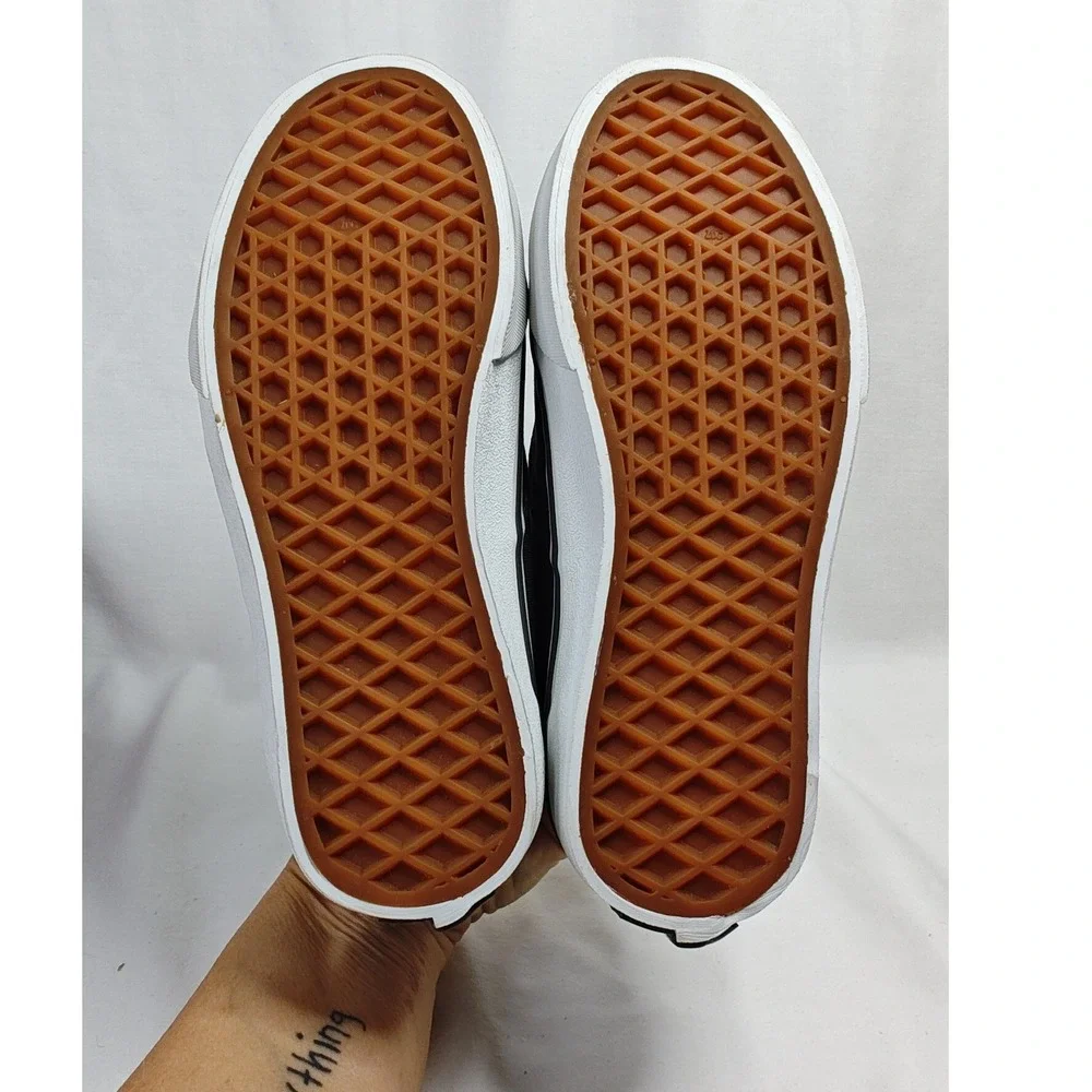 Vans Kress Sneakers Grey White Canvas Lace Up Youth Size 1 New Unisex